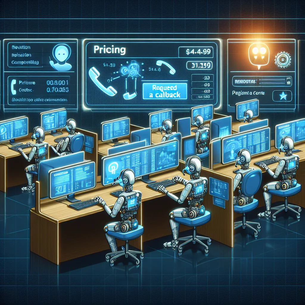 Ai and call centers - pricing - request a callback