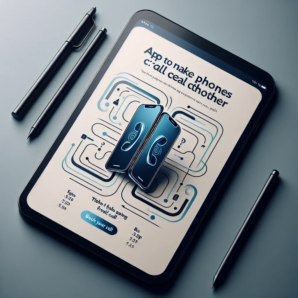 App to make two phones call each other - pricing - book your free call