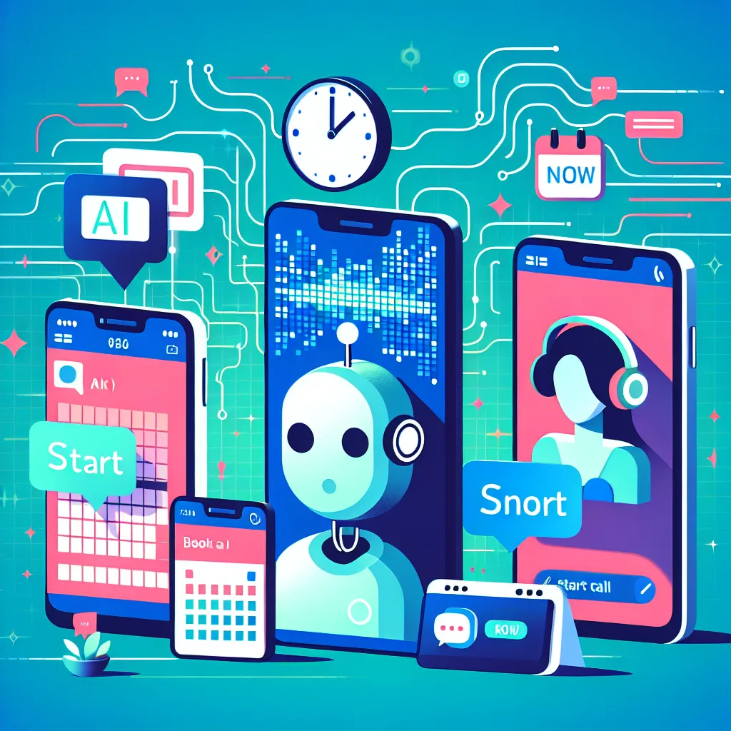 Apps where you can talk to ai - book a call - start now