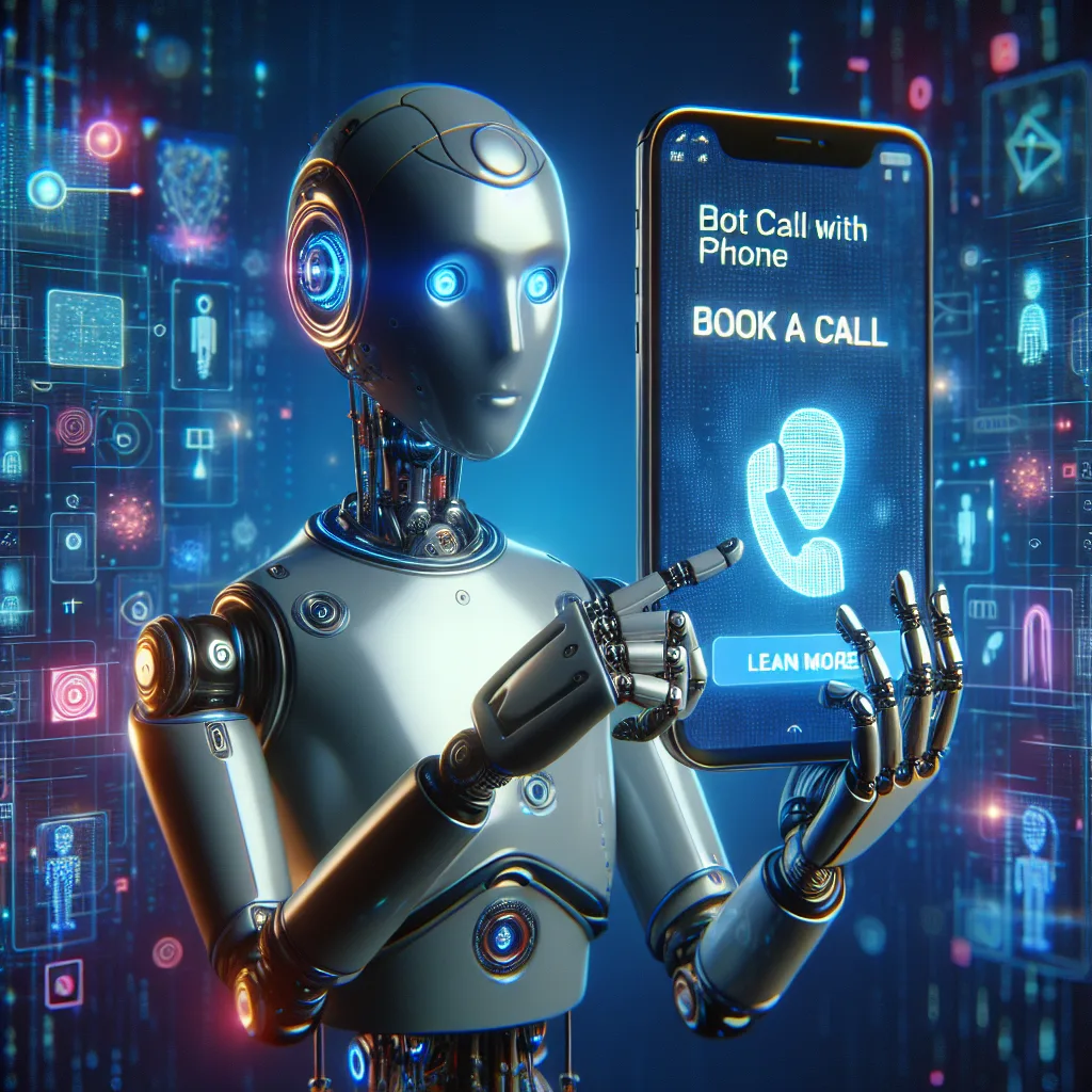 Bot call with phone - book a call - learn more