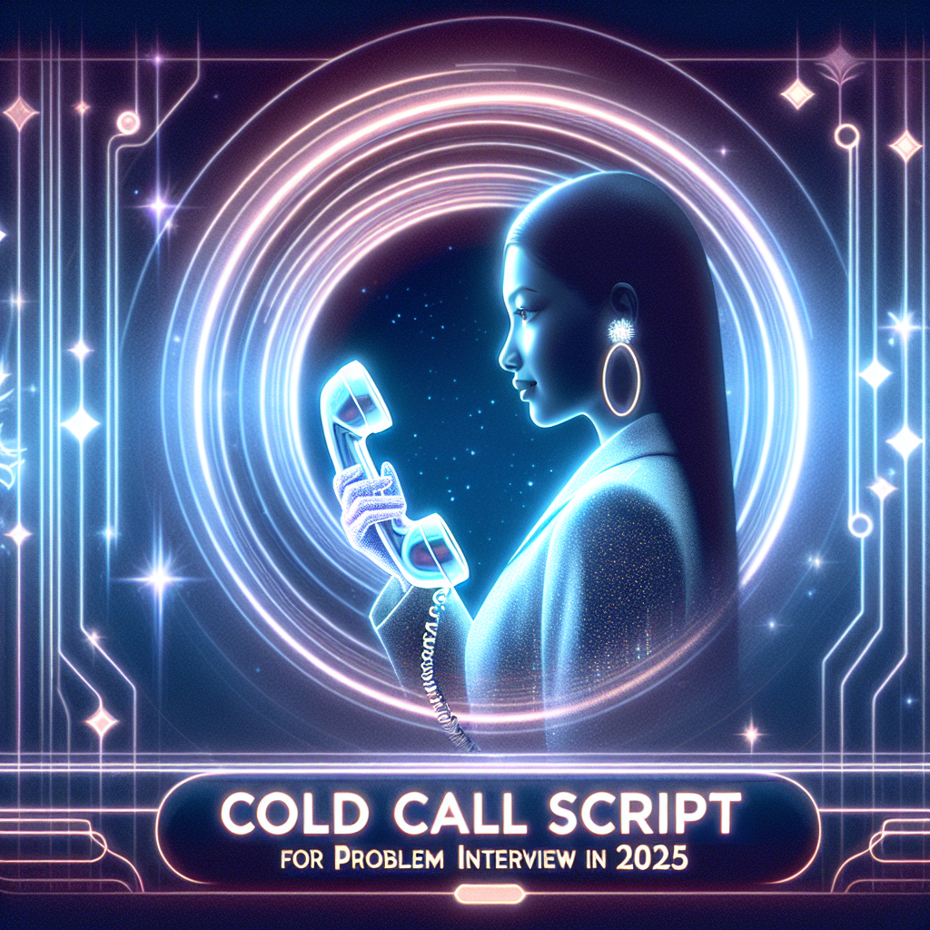 Cold call script for problem interview