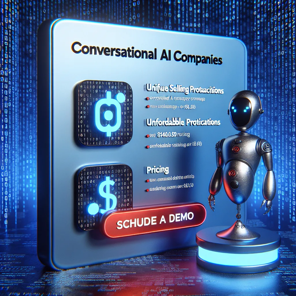 Conversational ai companies - pricing - schedule a demo