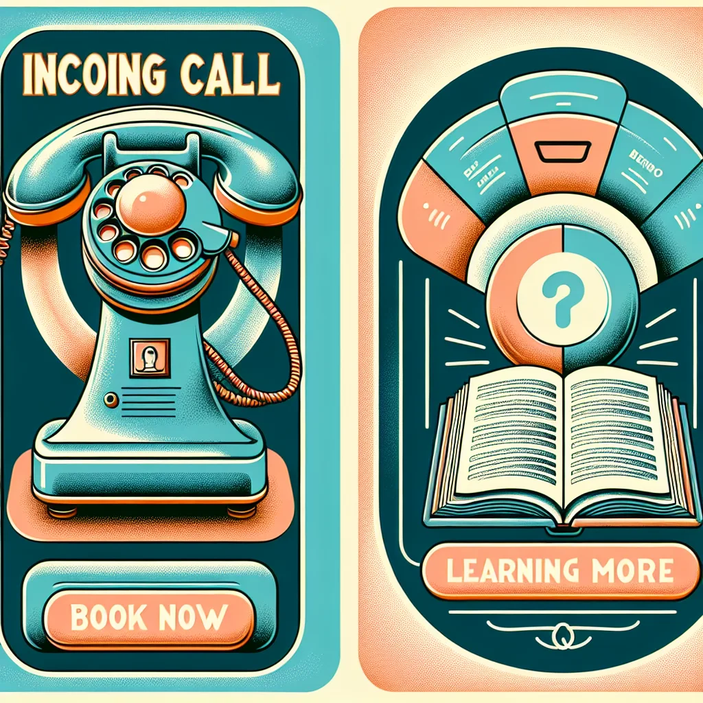 Incomming call - book a call - learn more