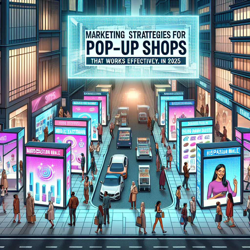 Marketing strategies for pop-up shops