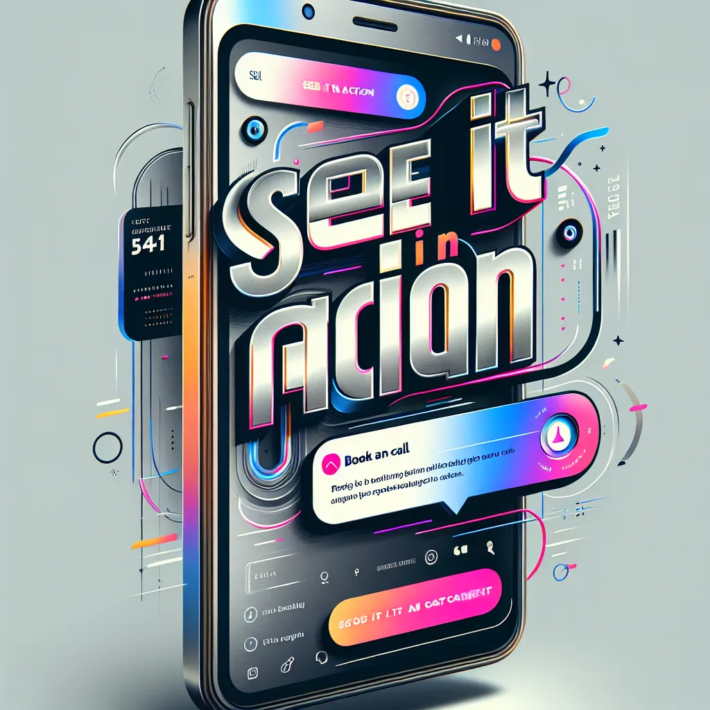 Outgoing iphone message - book a call - see it in action