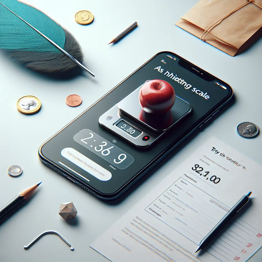 Use phone as scale - pricing - try it today