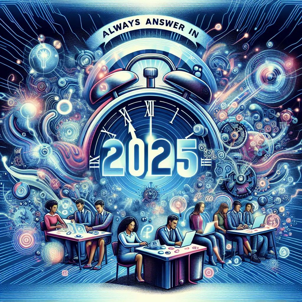 Always answer in 2025