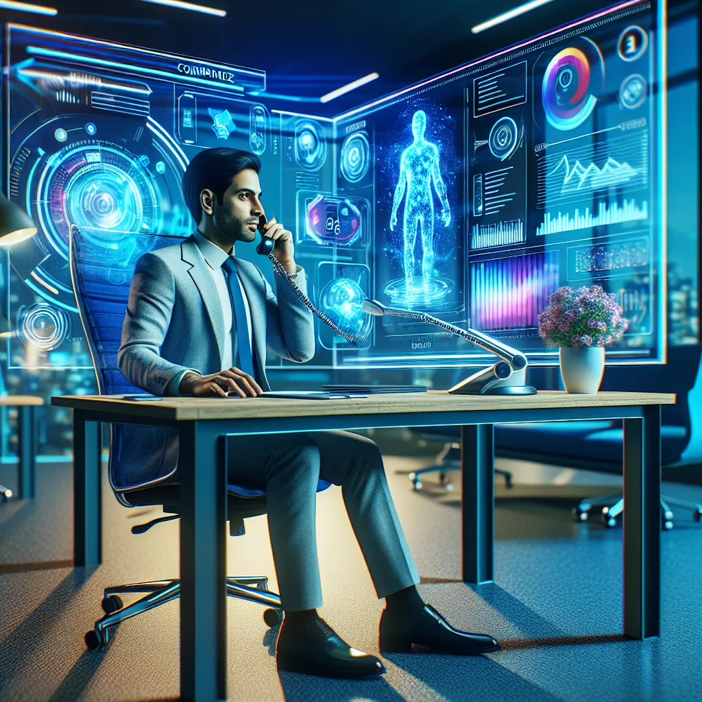 Answering company phone