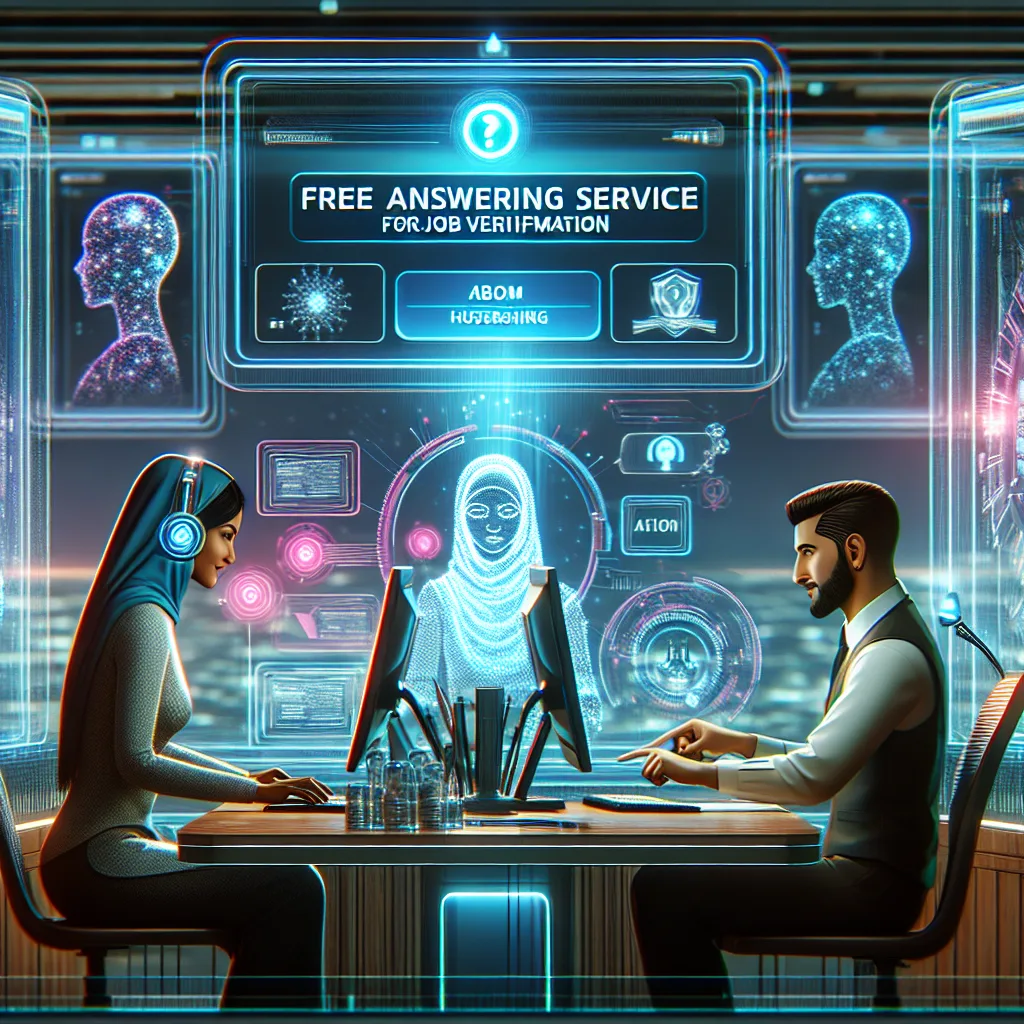 Free answering service for job verification