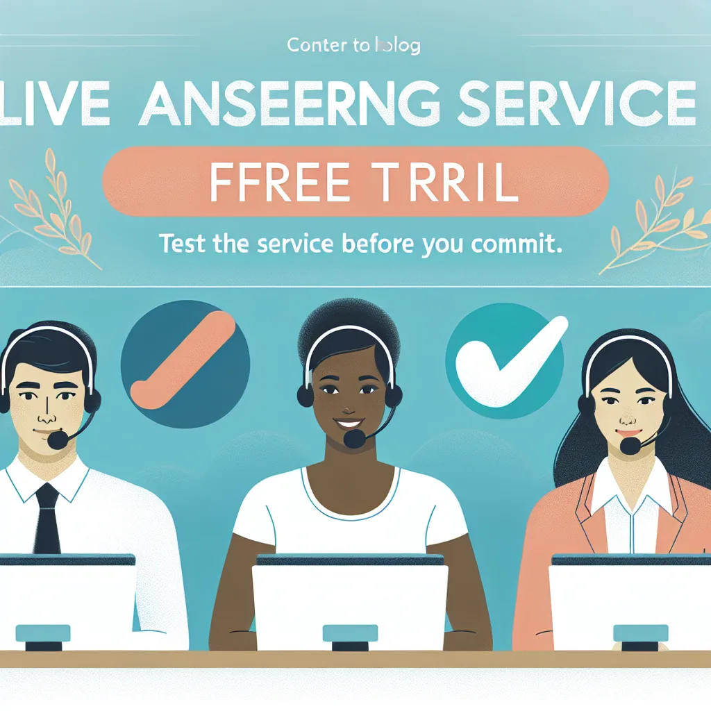 Live answering service free trial: Test the Service Before You Commit