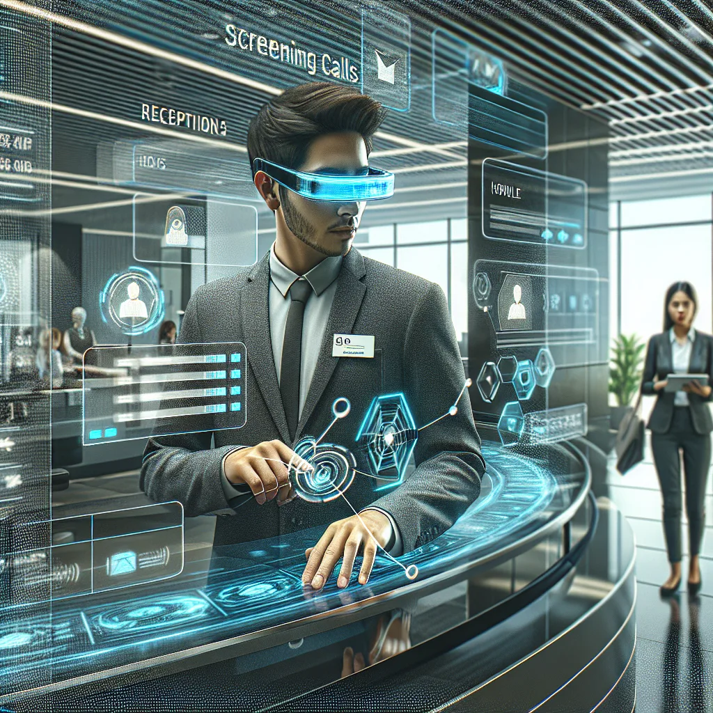 Screening calls receptionist